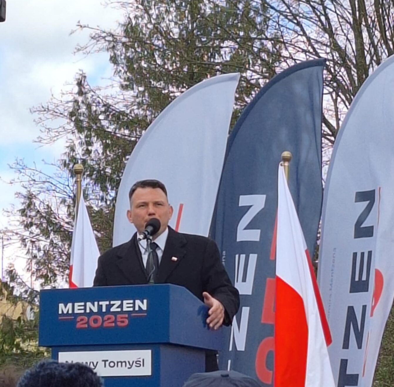 NOWY TOMYŚL: Sławomir Mentzen na Placu Niepodległości [ZDJĘCIA]