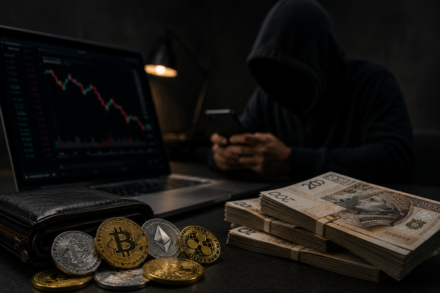 Szokujące zgłoszenia w Nowym Tomyślu. Zniknęło ponad 200 tys. zł po „inwestycjach” w kryptowaluty