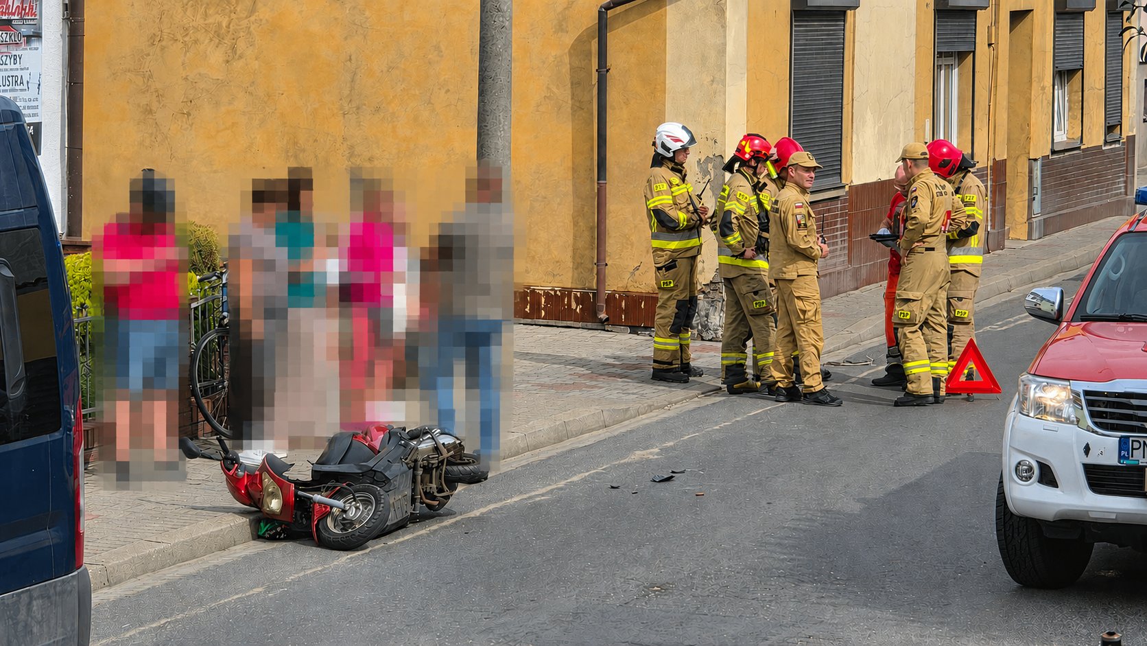 Nowy Tomyśl: Rowerzysta potrącony na ul. Długiej. Na miejscu interweniowały służby